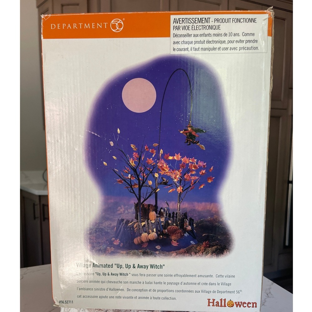 Department 56 Halloween Village Animated UP UP & AWAY WITCH 56.52711 Accessory
